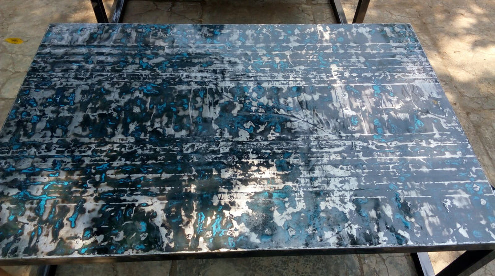 Metal Recycled Oil Drum Coffee Table- Large size- by Artisan Living-3