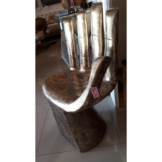 Hand Shaped Buddha Chair- Golden | ModishStore | Accent Chairs
