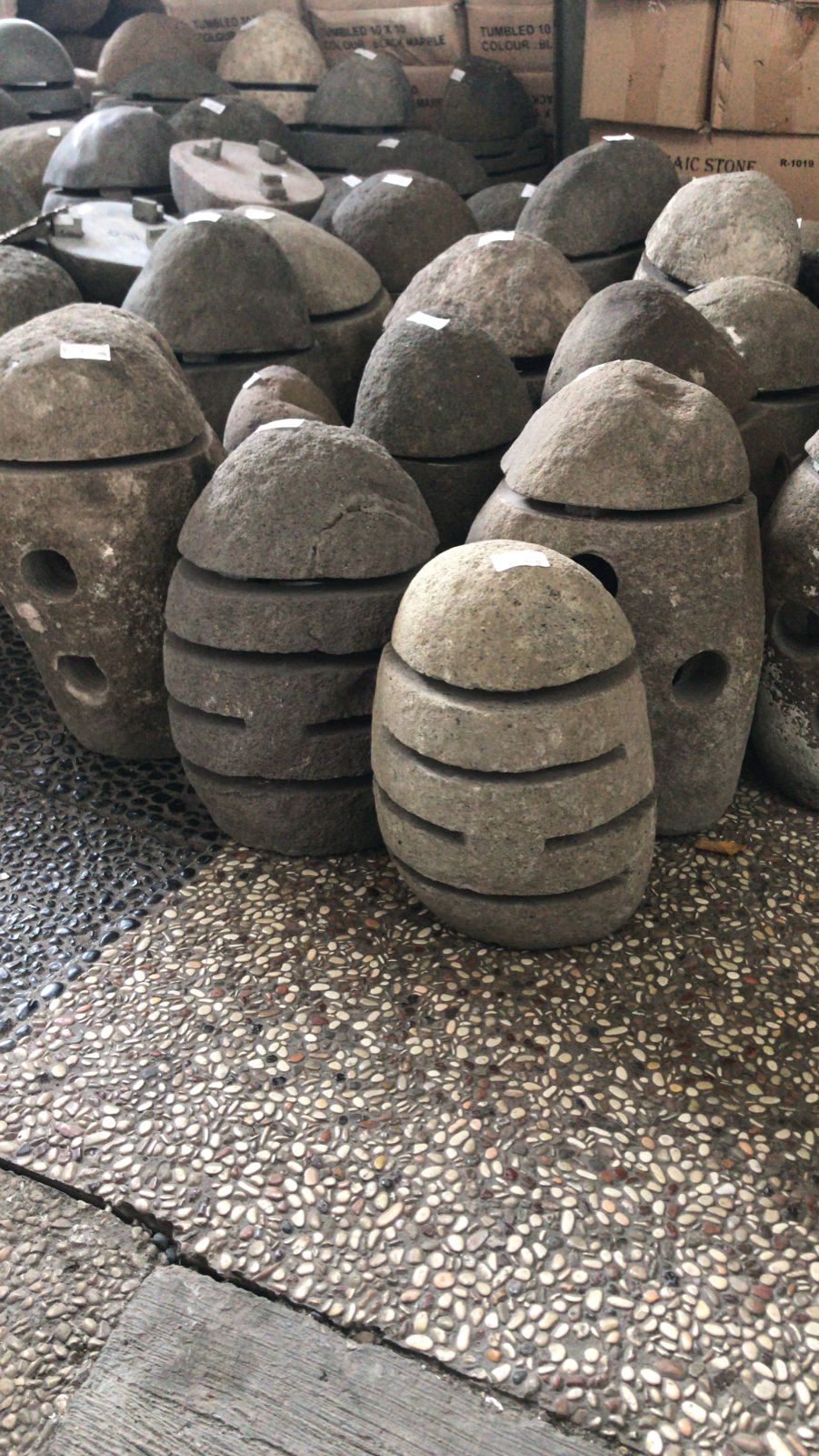 Pagoda Lantern  2 sizes - River Stone | Lanterns | Modishstore-3