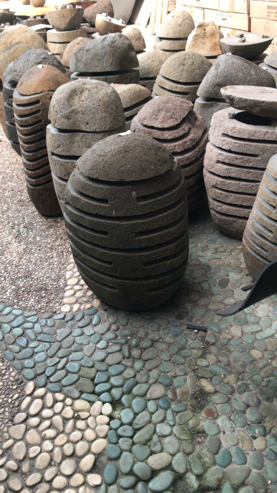 Pagoda Lantern  2 sizes - River Stone | Lanterns | Modishstore-2