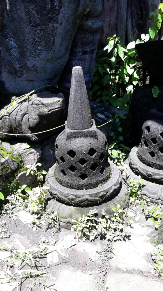 Round 65 cm Tall  Circle  26 inch  Pagoda Lantern River Stone by Artisan Living | Lanterns | Modishstore-