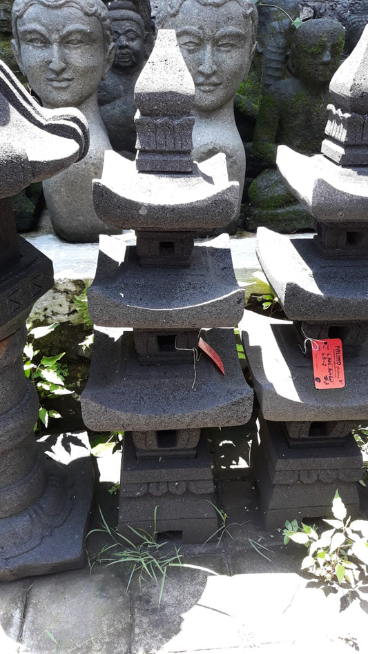 Tall 1 Meter or 39 inch  Pagoda Lantern River Stone by Artisan Living | Lanterns | Modishstore-