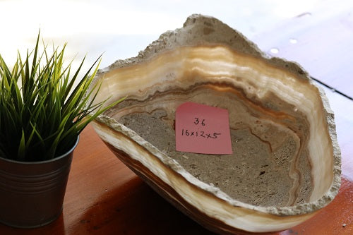 Raw Edge Natural Free Form Onyx Bowl-3