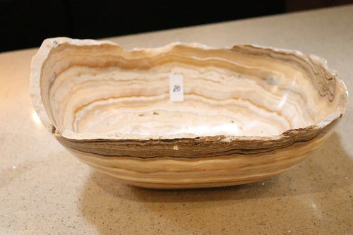Raw Edge Natural Free Form Onyx Bowl | ModishStore | Decorative Bowls