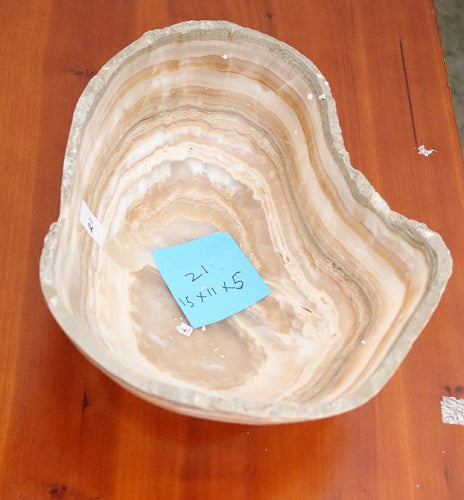 Raw Edge Natural Free Form Onyx Bowl | ModishStore | Decorative Bowls