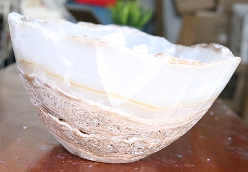Raw Edge Natural Free Form Onyx Bowl-Small, Round-5