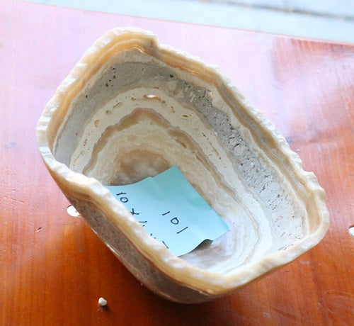 Raw Edge Natural Free Form Onyx Bowl-Small, Oblong-2
