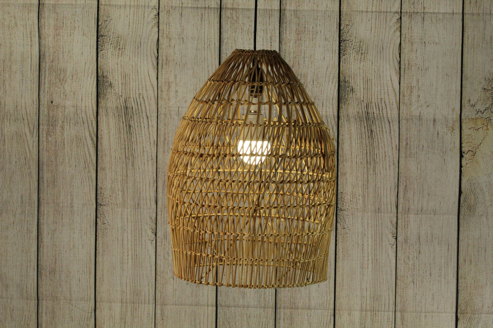 Rattan & Driftwood Pendant Lamp-27"H AL183-2