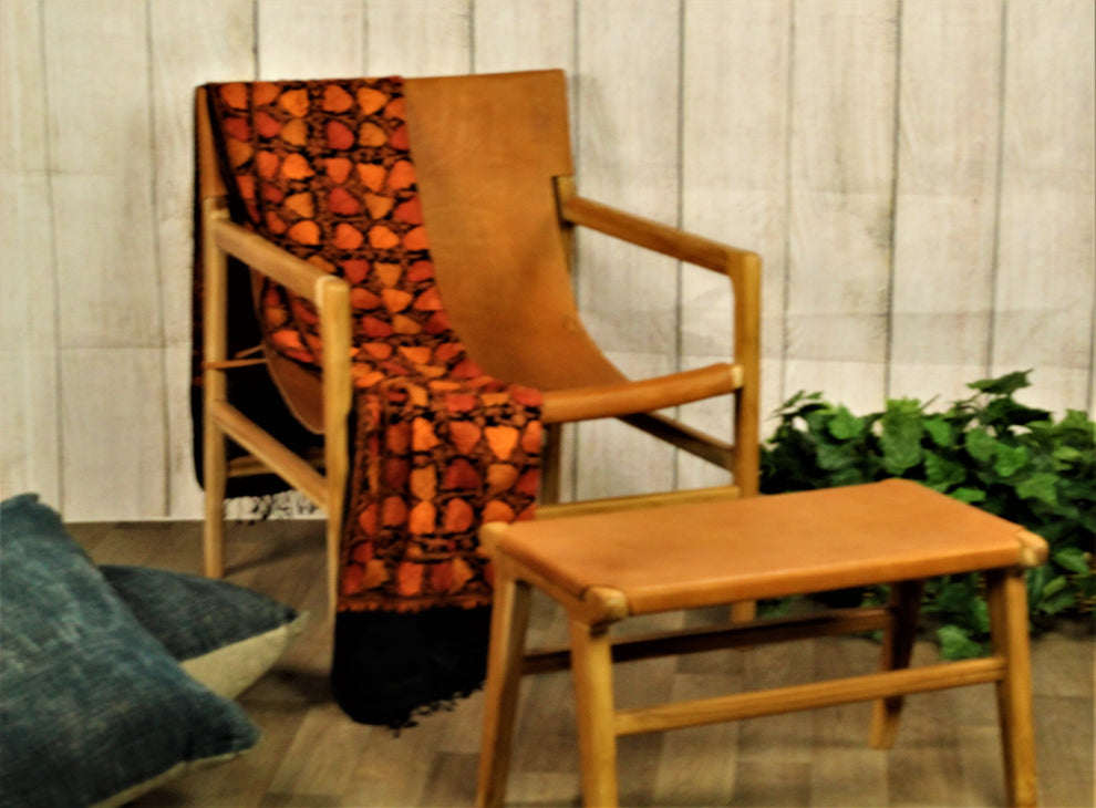 leather stool, leather ottoman-4