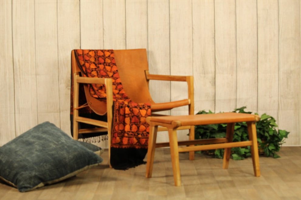 leather stool, leather ottoman-5