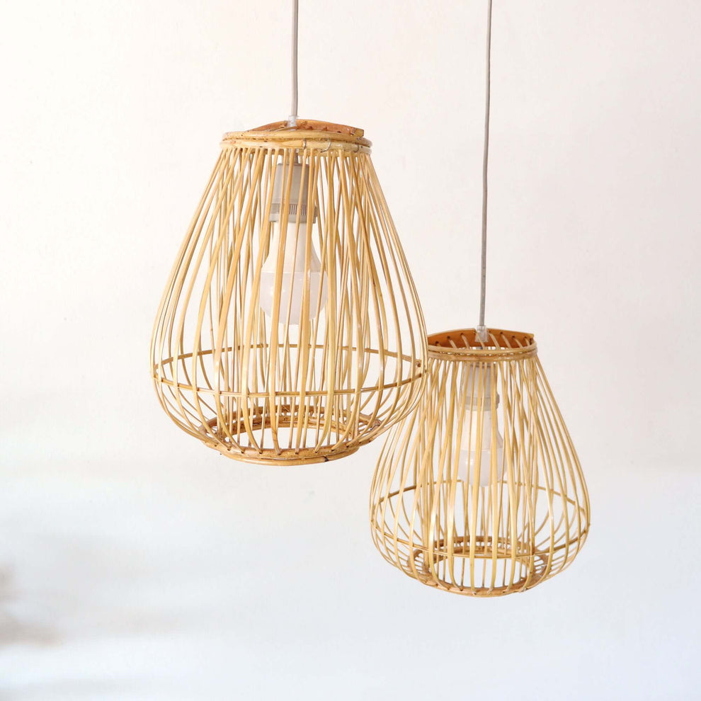 Bai Fern - Rattan And Bamboo Pendant Light Shade By Thaihome | Pendant Lamps | Modishstore - 5