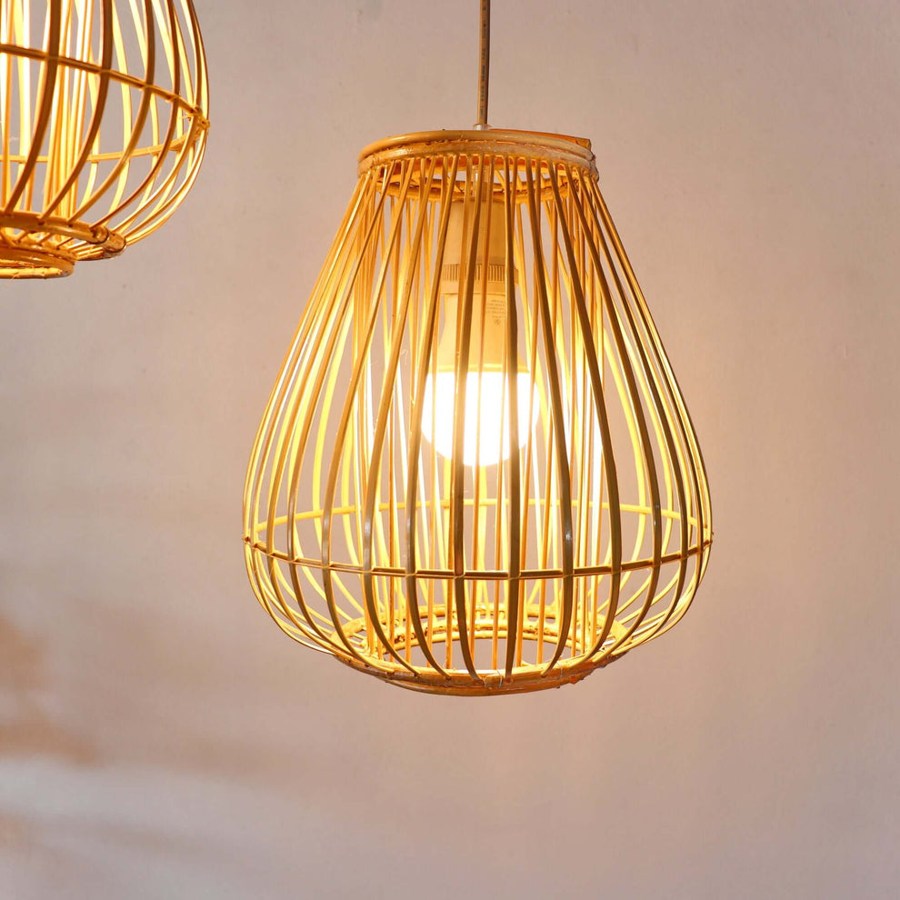 Bai Fern - Rattan And Bamboo Pendant Light Shade By Thaihome | Pendant Lamps | Modishstore - 7