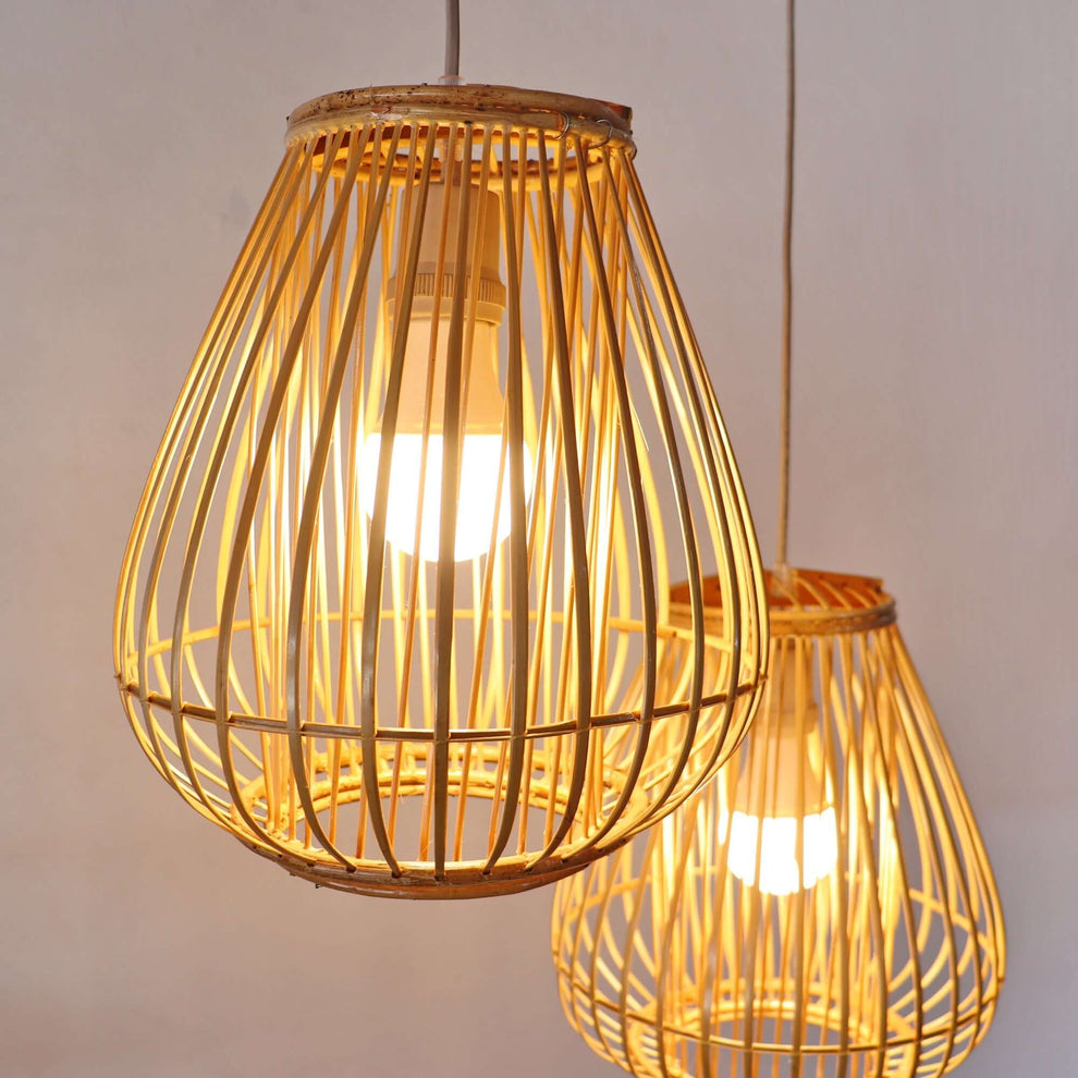 Bai Fern - Rattan And Bamboo Pendant Light Shade By Thaihome | Pendant Lamps | Modishstore - 8