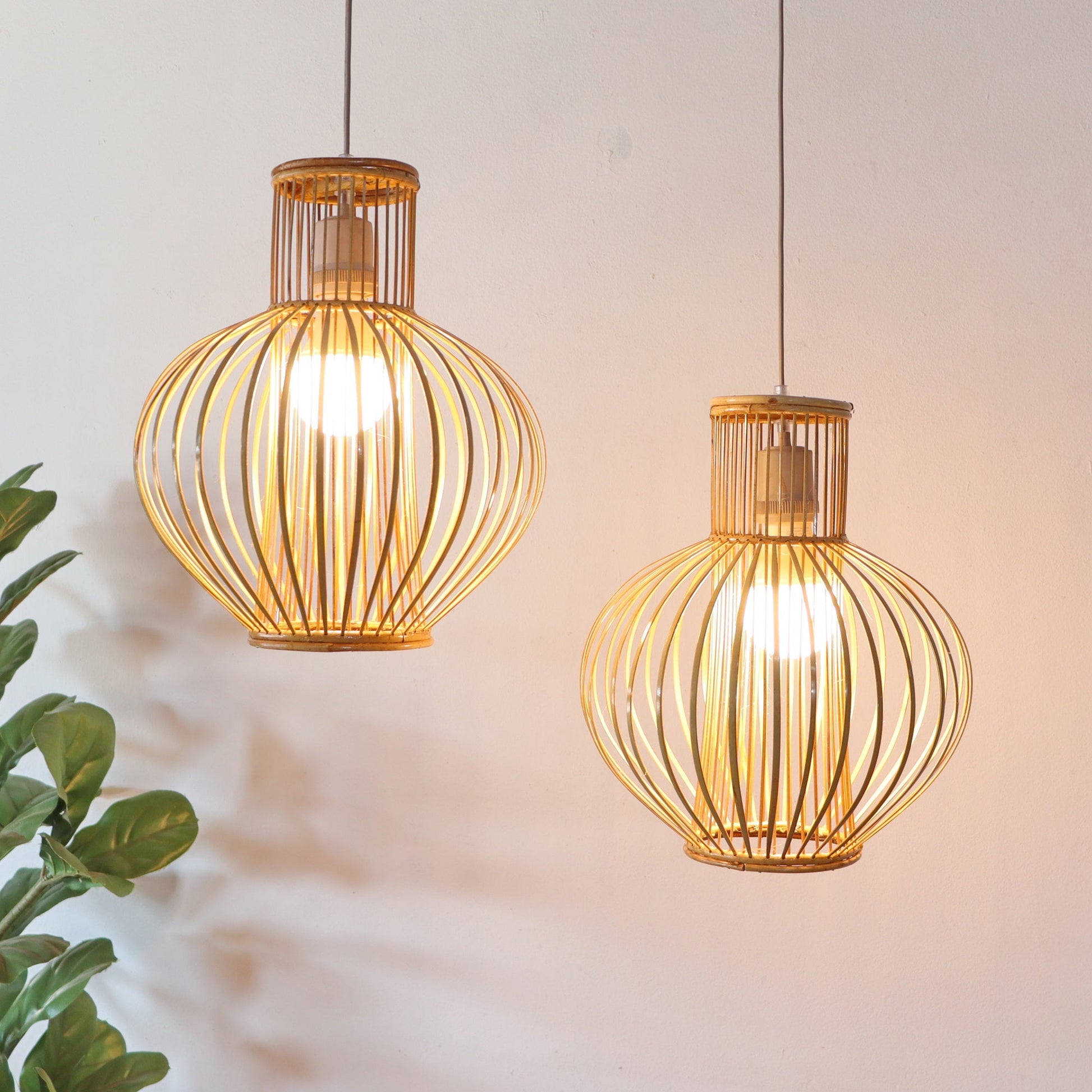 Yai Mai - Rattan And Bamboo Pendant Light Shade By Thaihome | Pendant Lamps | Modishstore - 7