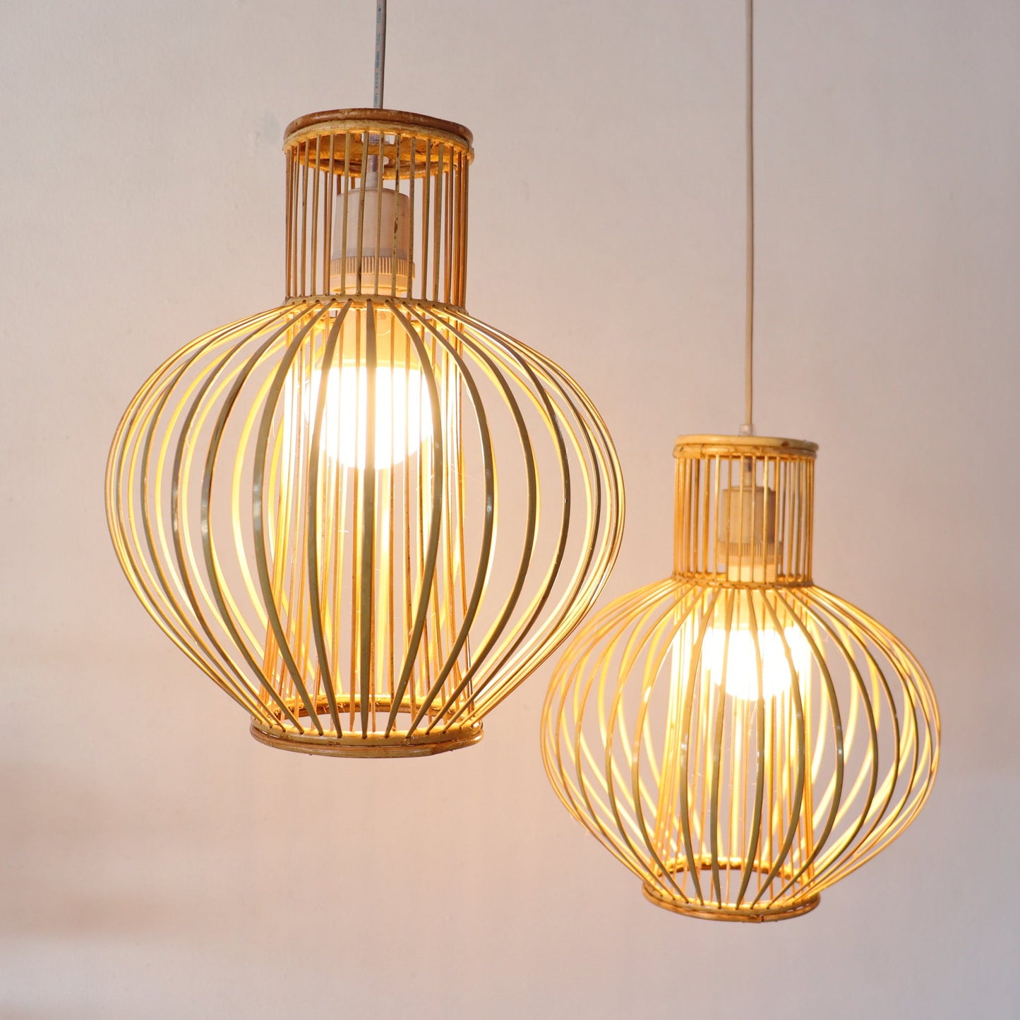Yai Mai - Rattan And Bamboo Pendant Light Shade By Thaihome | Pendant Lamps | Modishstore