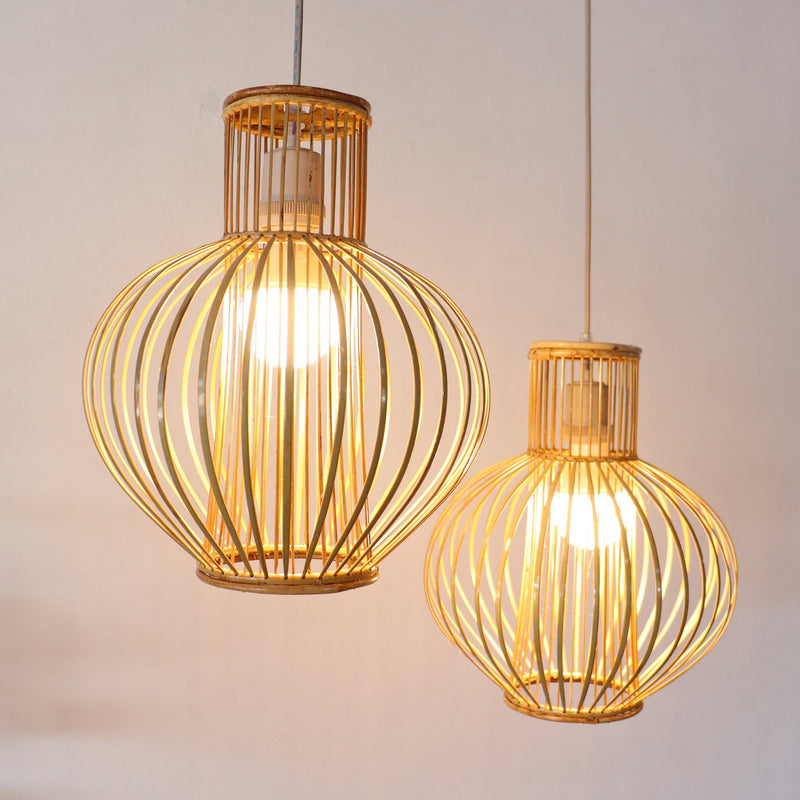 Yai Mai - Rattan And Bamboo Pendant Light Shade By Thaihome | Pendant Lamps | Modishstore