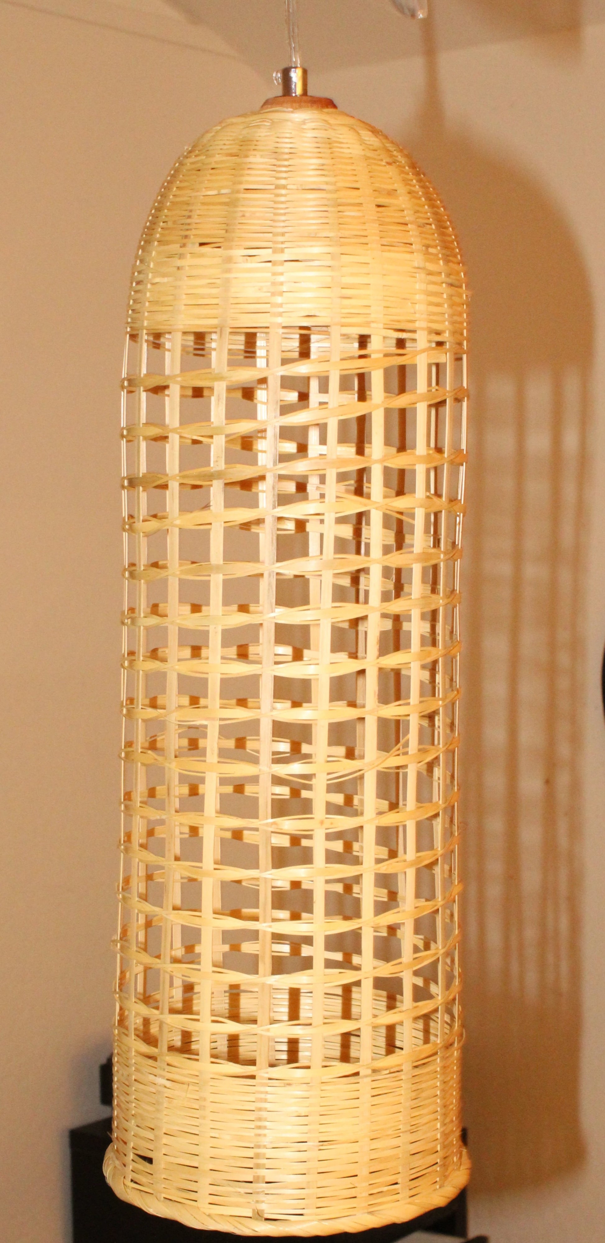 Bamboo Hand-Woven Cylinder Pendant Light By Artisan Living -Only Small Size Available-7