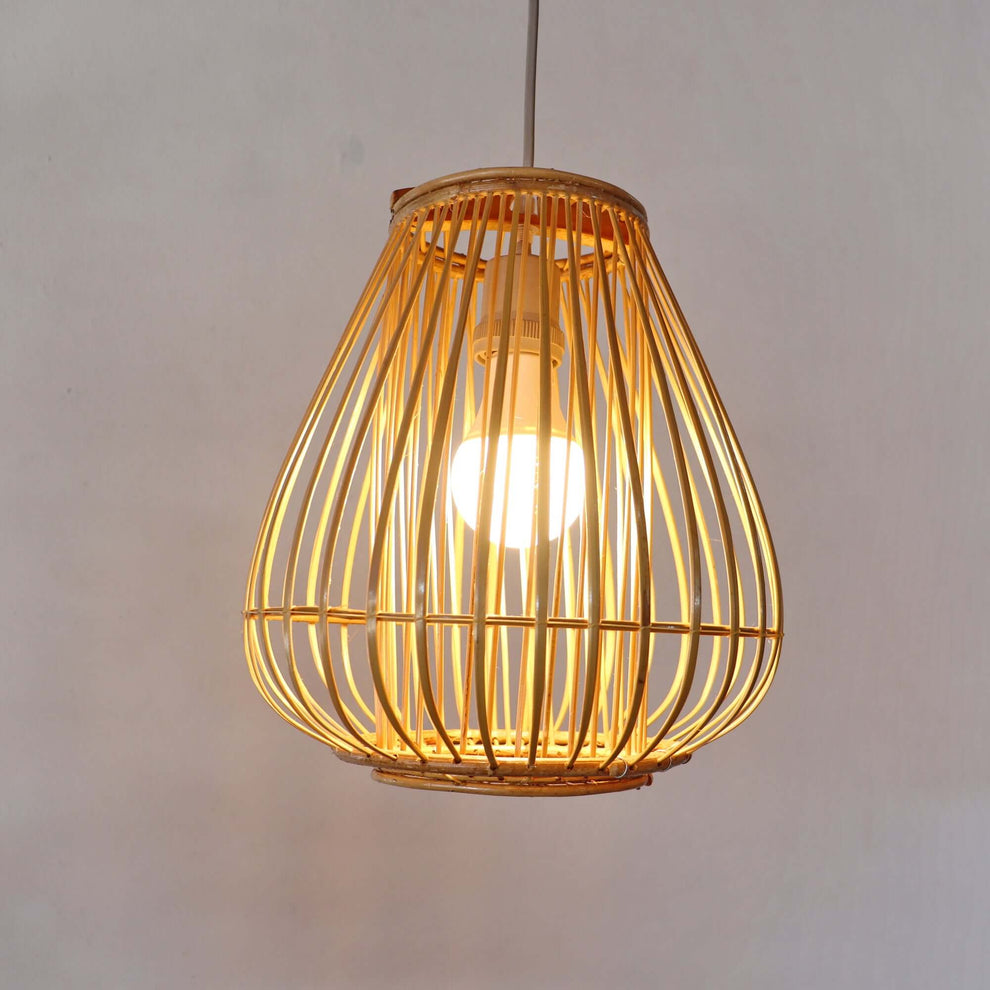 Bai Fern - Rattan And Bamboo Pendant Light Shade By Thaihome | Pendant Lamps | Modishstore - 2