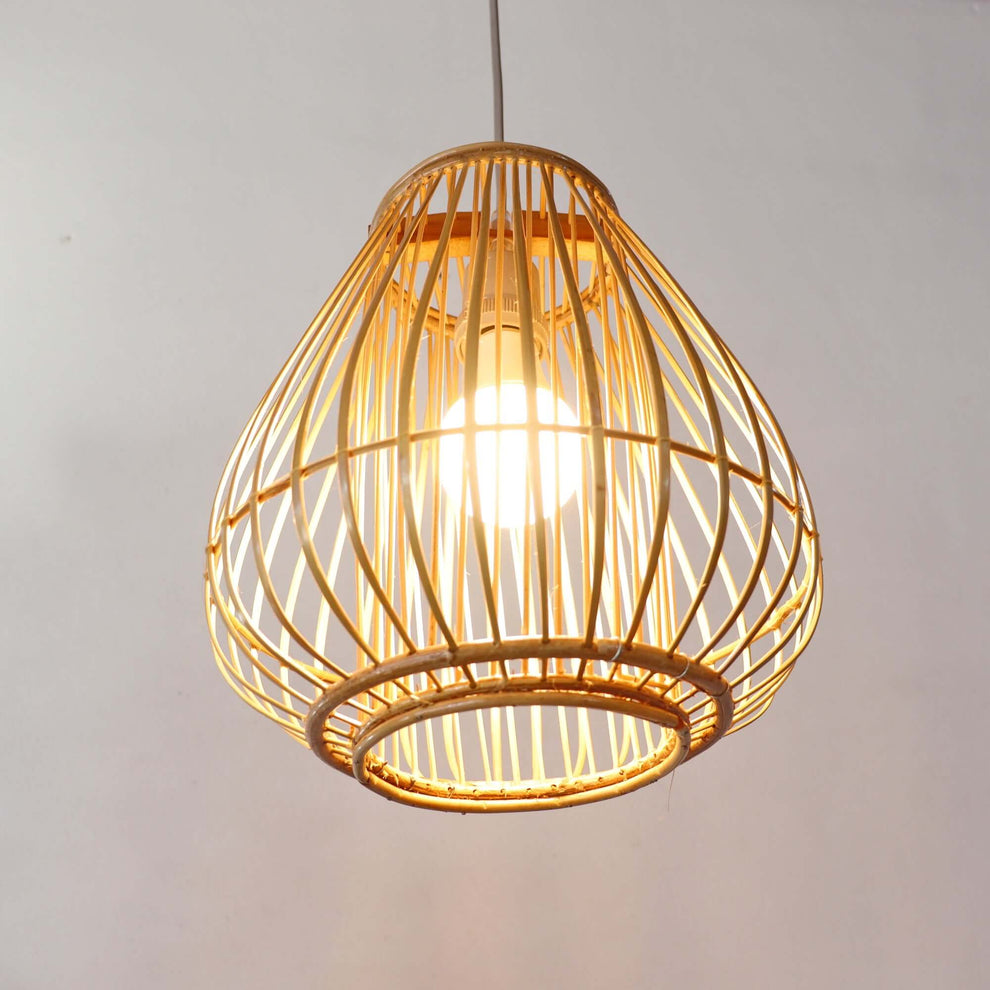 Bai Fern - Rattan And Bamboo Pendant Light Shade By Thaihome | Pendant Lamps | Modishstore - 9
