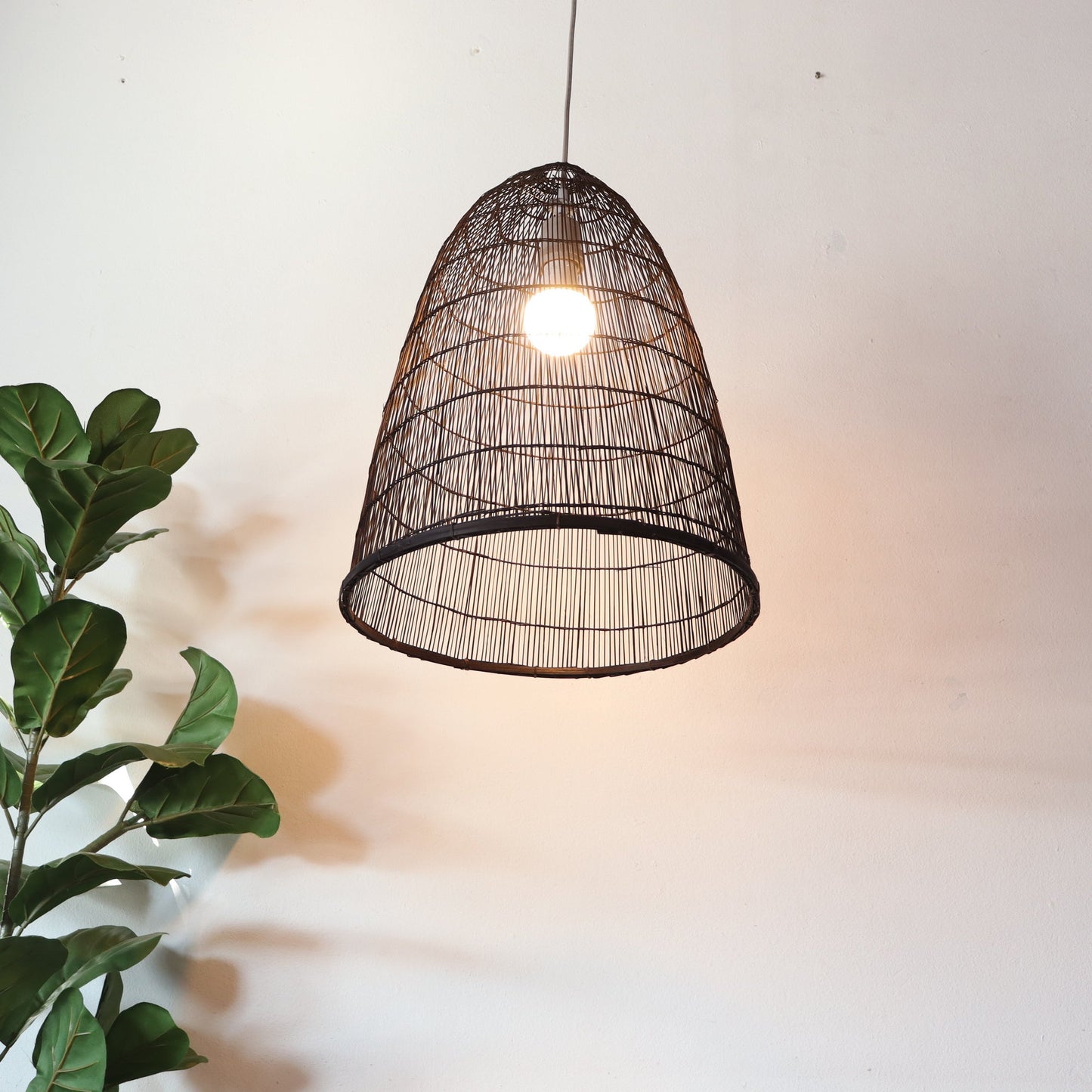 Sawan - Black Bamboo Pendant Light Shade By Thaihome | Pendant Lamps | Modishstore - 3