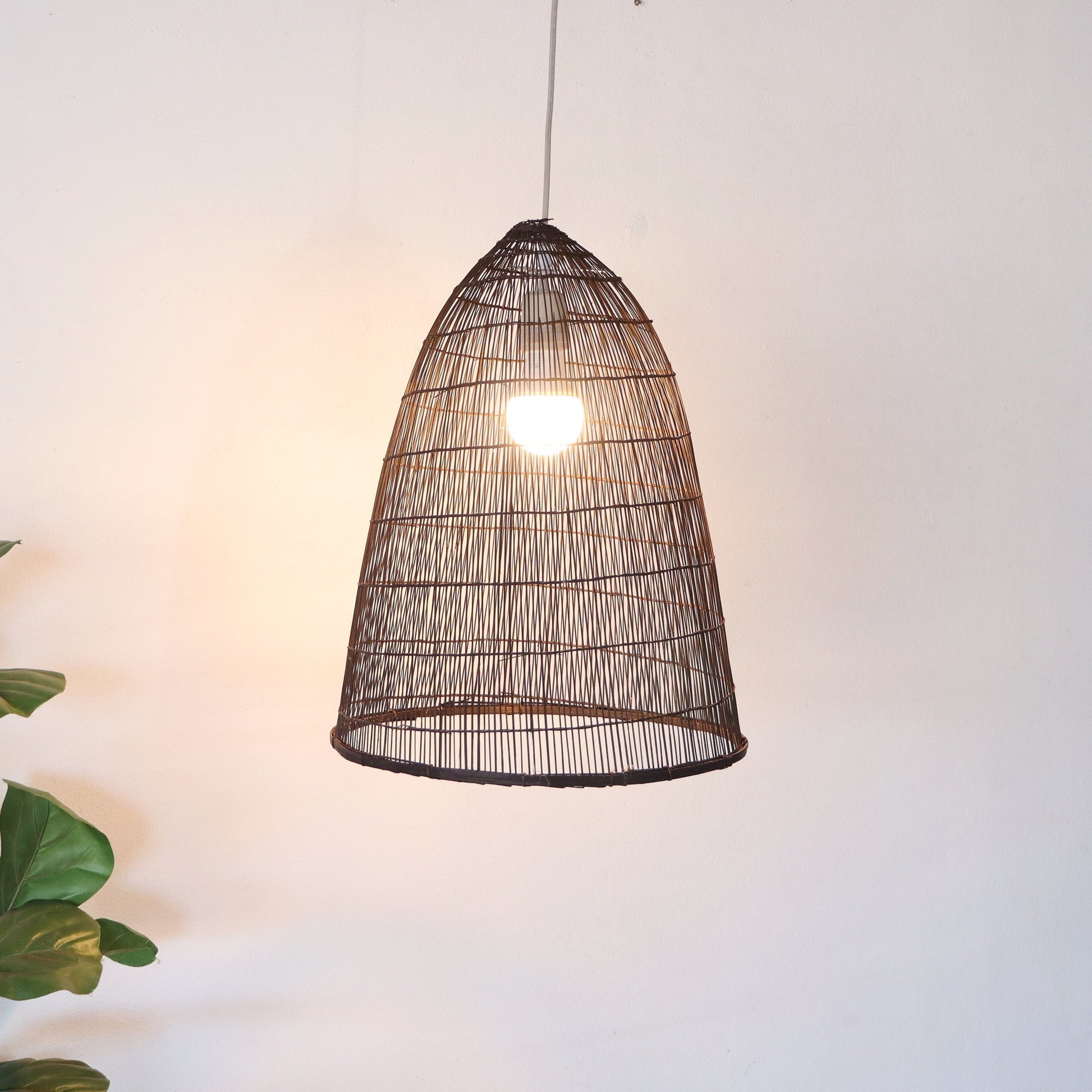 Sawan - Black Bamboo Pendant Light Shade By Thaihome | Pendant Lamps | Modishstore