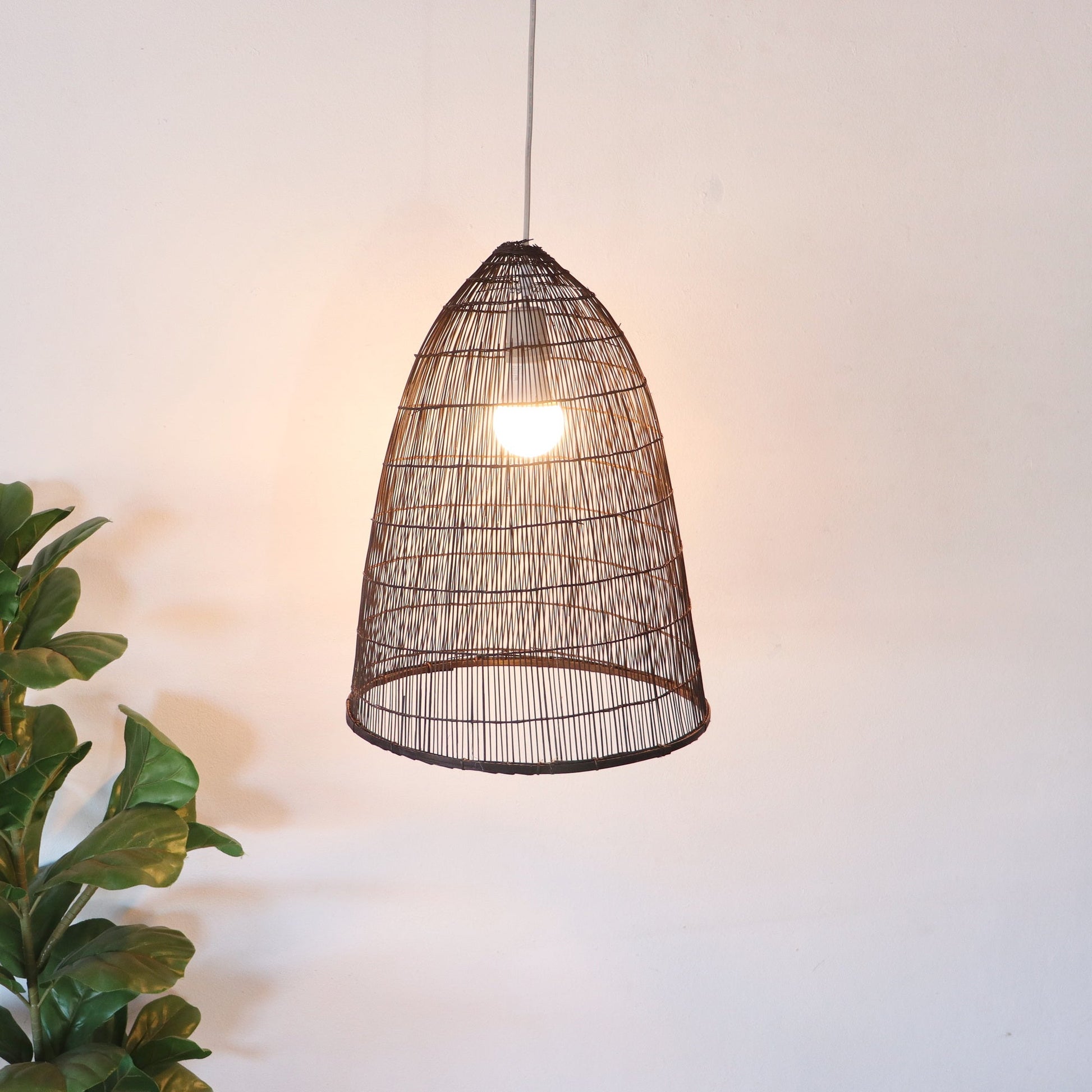Sawan - Black Bamboo Pendant Light Shade By Thaihome | Pendant Lamps | Modishstore - 8