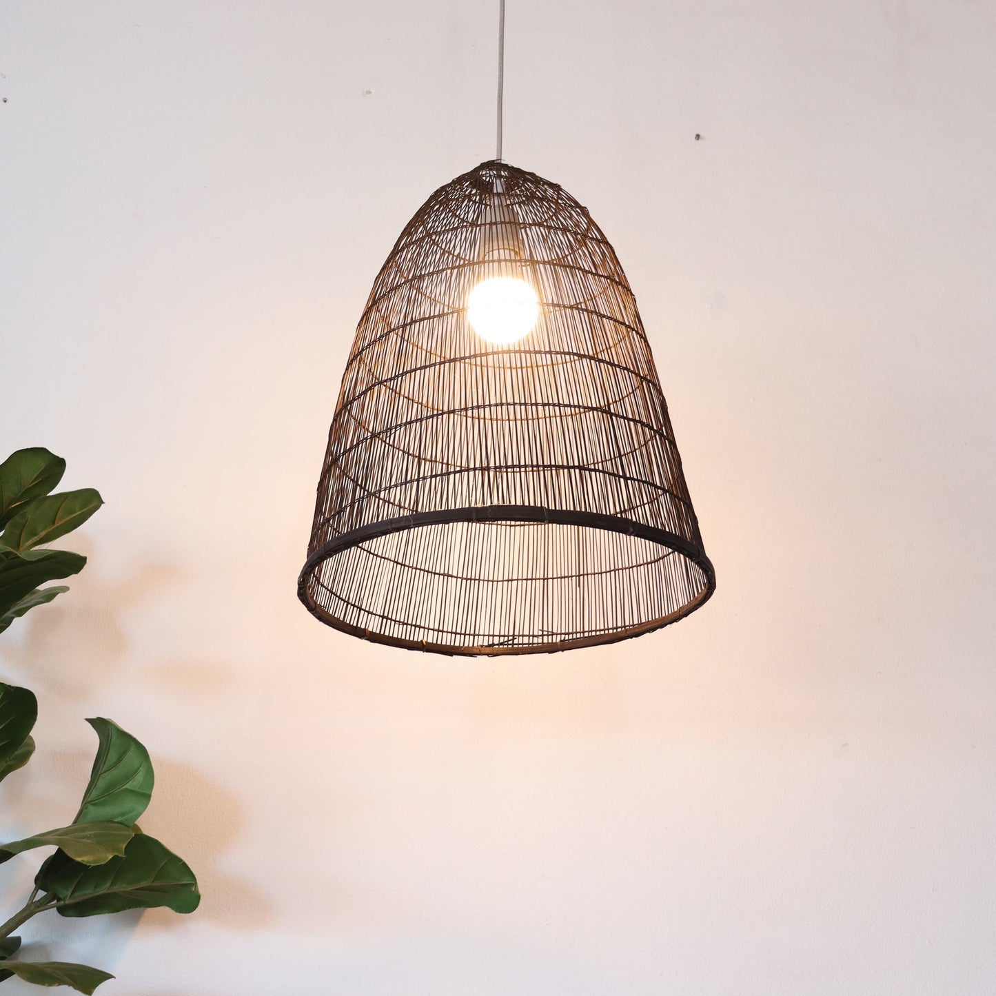 Sawan - Black Bamboo Pendant Light Shade By Thaihome | Pendant Lamps | Modishstore - 5