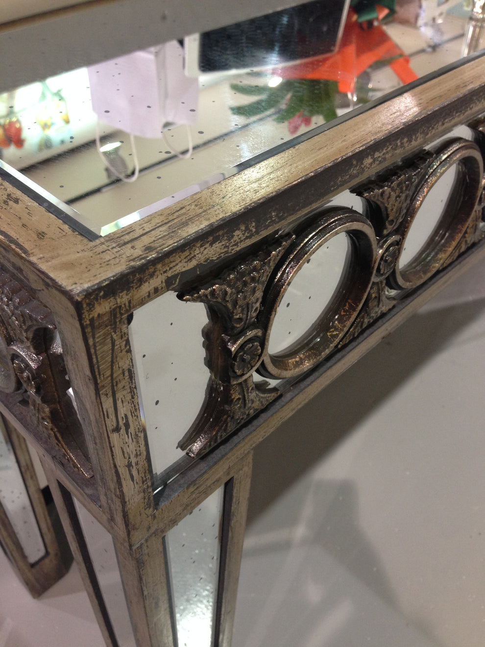 A&B Home Waverly Decorative Mirrored Console Table - 2
