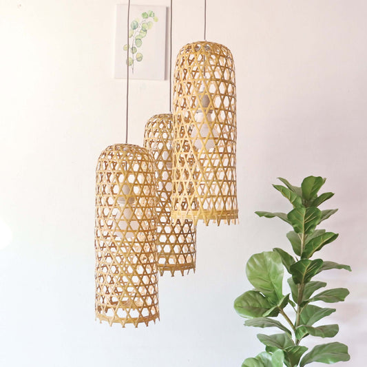 Mon Na Pha - Bamboo Pendant Light Shade By Thaihome | Pendant Lamps | Modishstore