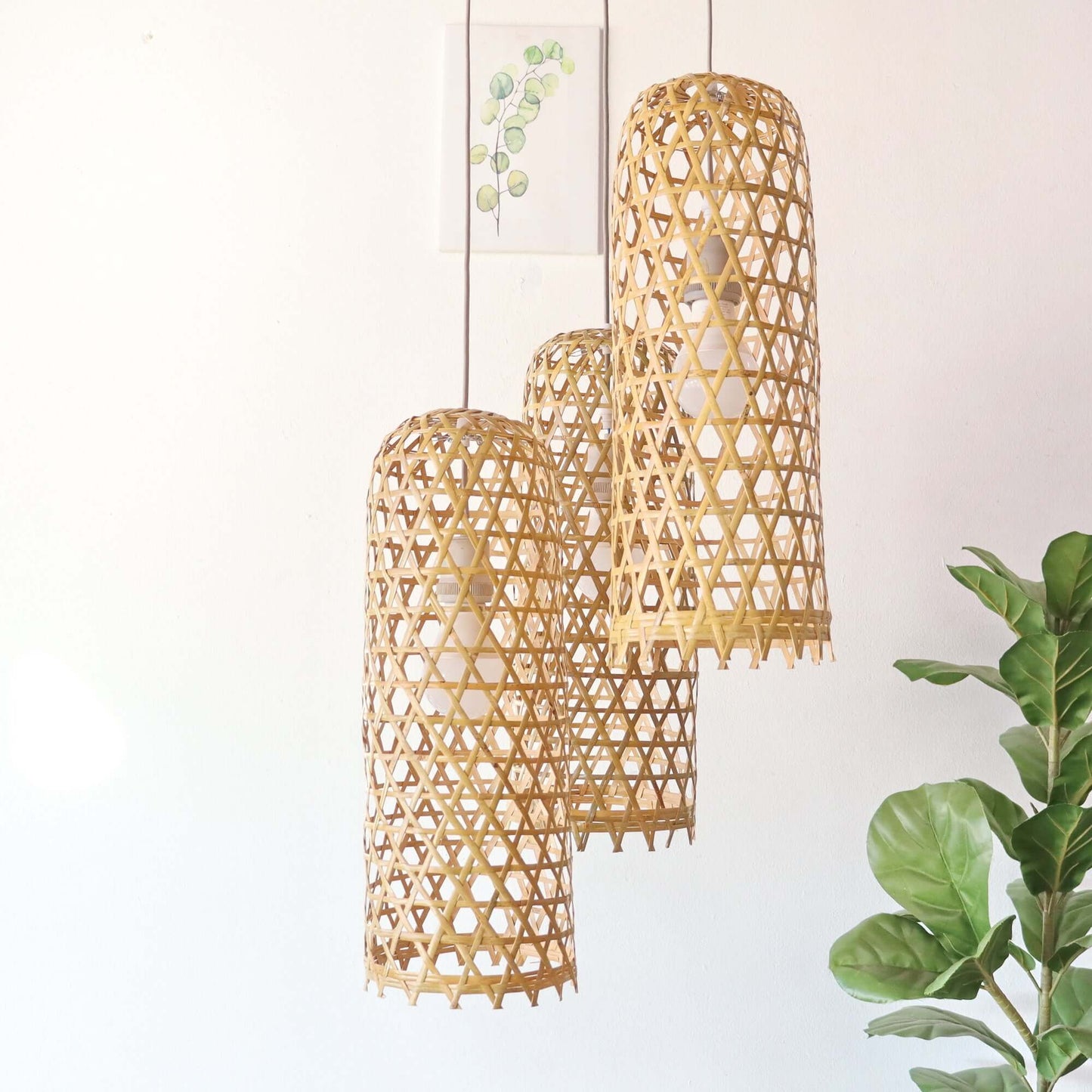 Mon Na Pha - Bamboo Pendant Light Shade By Thaihome | Pendant Lamps | Modishstore - 3