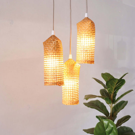 Khe Mi Ka - Bamboo Pendant Light Shade By Thaihome | Pendant Lamps | Modishstore