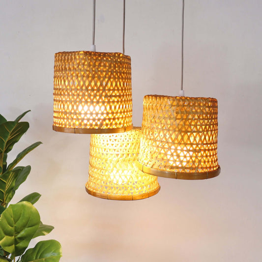 Crystalyn - Bamboo Pendant Light Shade By Thaihome | Pendant Lamps | Modishstore