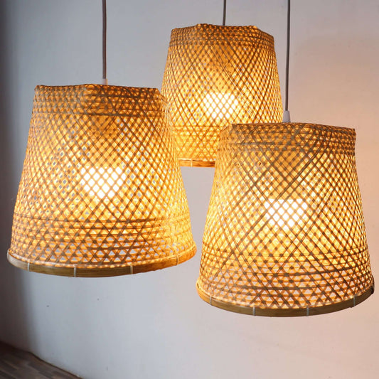 Cha Ya Nee - Bamboo Pendant Light Shade By Thaihome | Pendant Lamps | Modishstore
