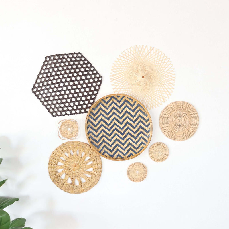 La Na - Wall Hanging Art DeCor Set Of 8 By Thaihome | Wall Decor | Modishstore