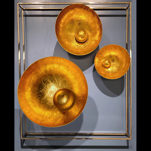 Natsu 18"D Wall Art, Gold By Gold Leaf Design Group | Wall Art | Modishstore - 4