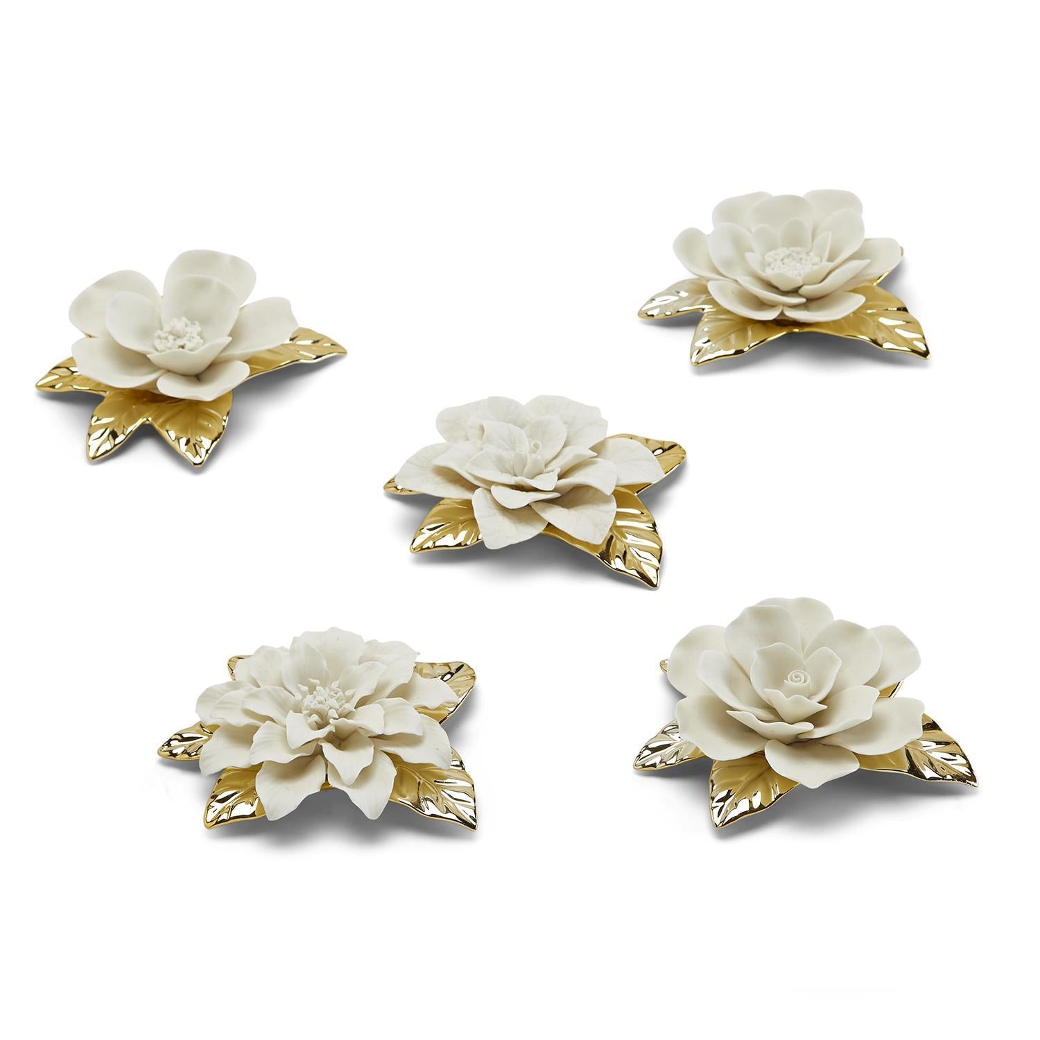 Flowerscape Wall Sculptures Set of 4 By Tozai Home | Sculptures | Modishstore -3