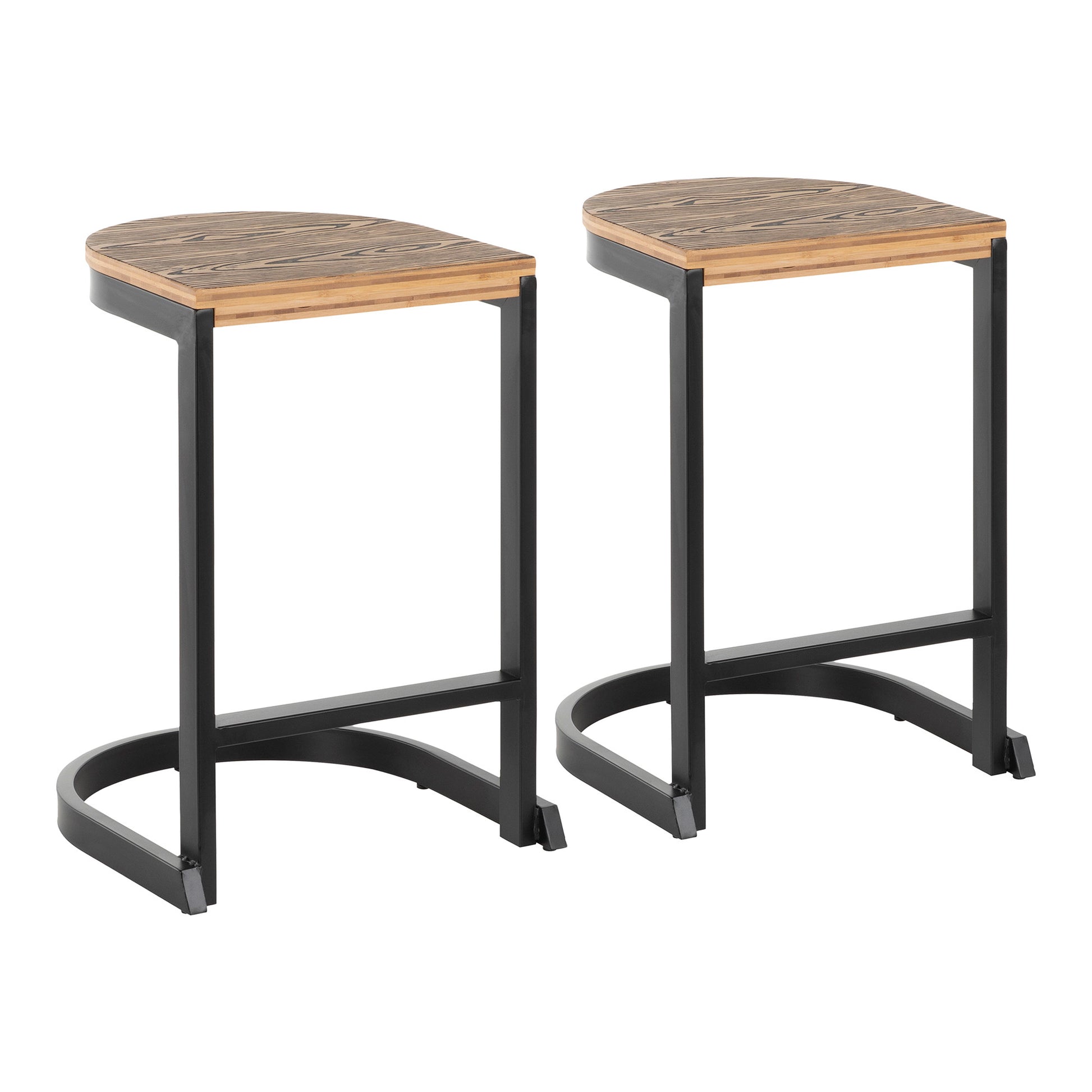 LumiSource Industrial Demi Counter Stool - Set of 2-6