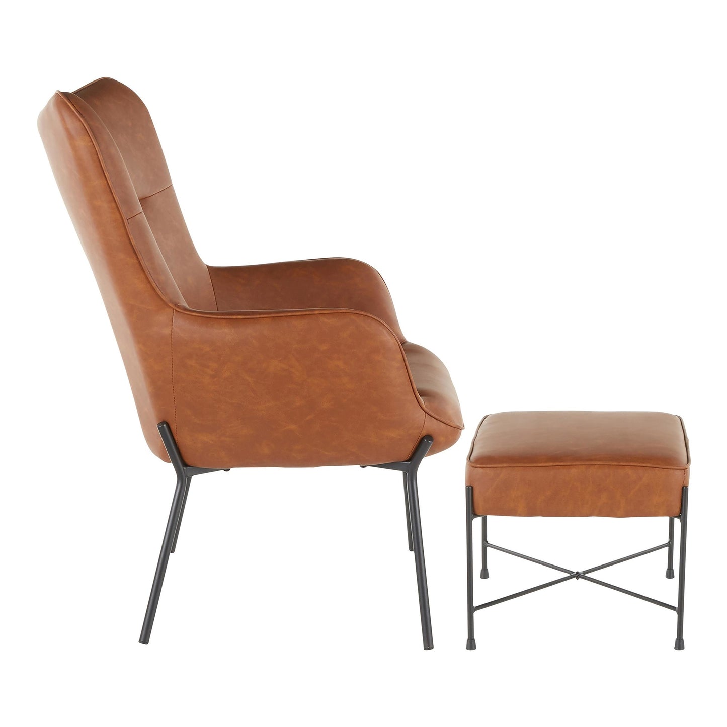 LumiSource Izzy Lounge Chair + Ottoman Set-6