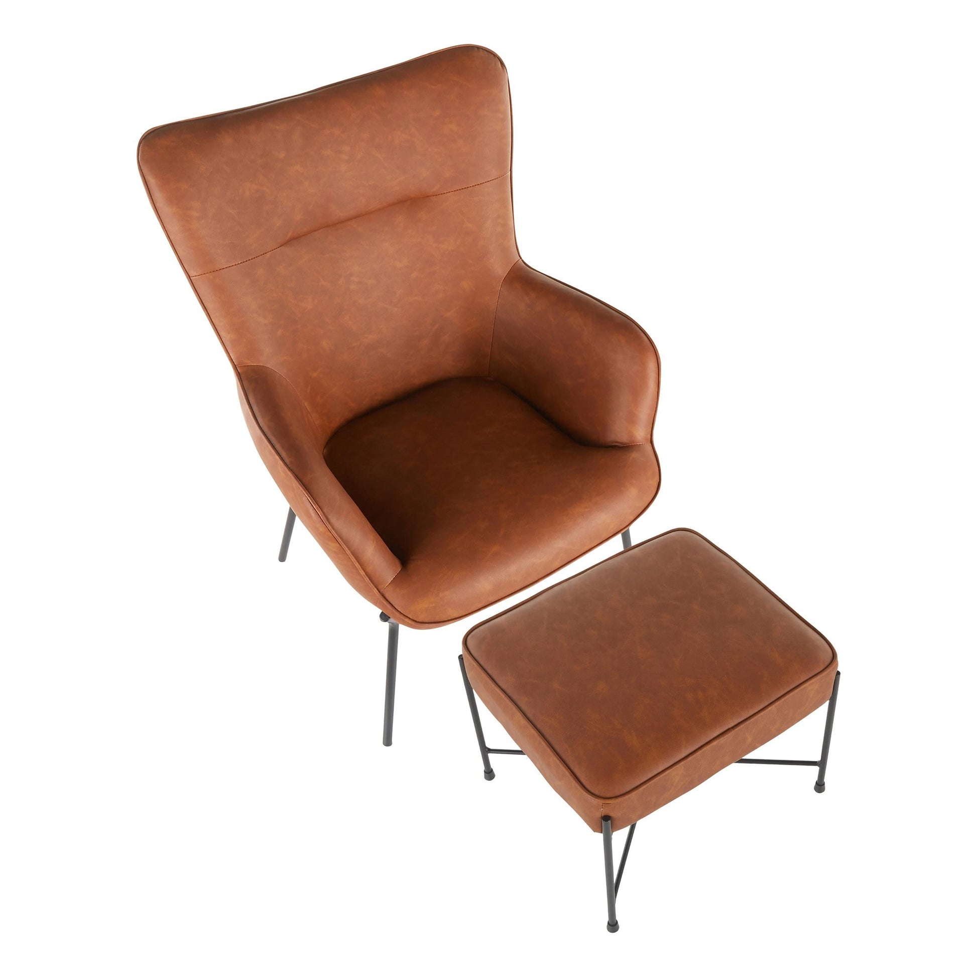 LumiSource Izzy Lounge Chair + Ottoman Set-7