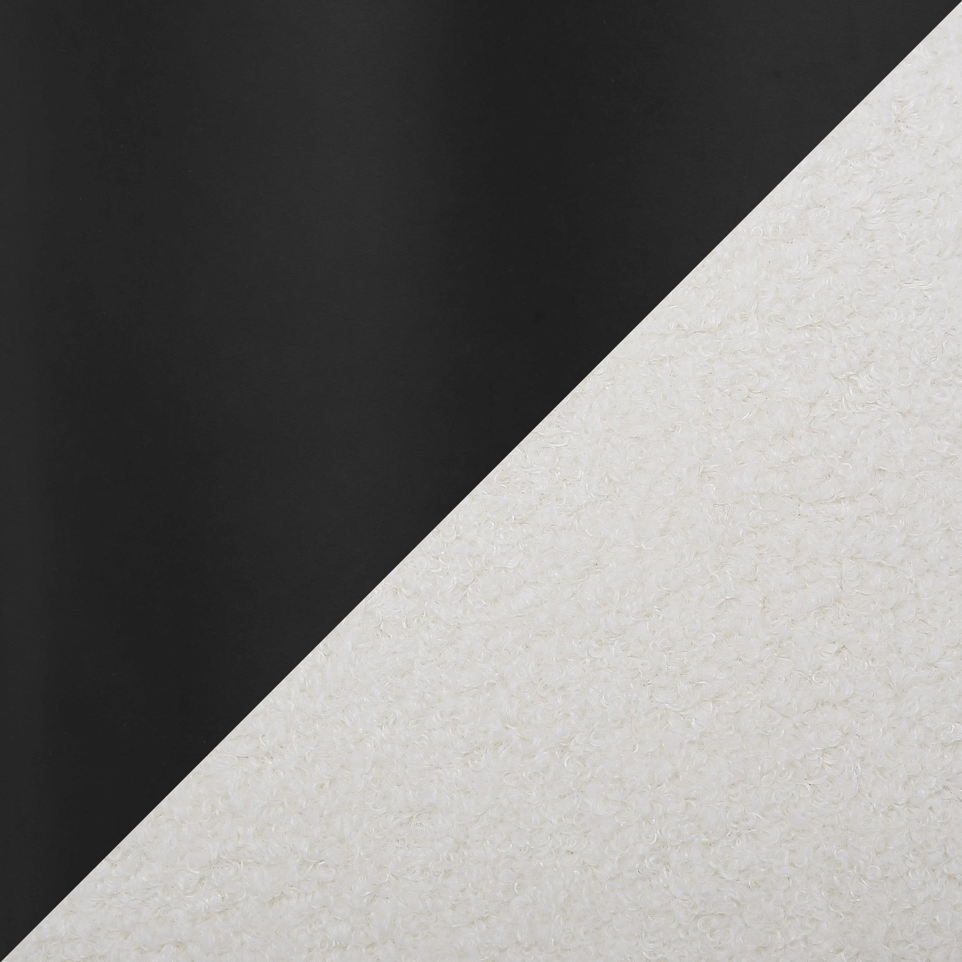 Izzy Industrial Lounge Chair and Ottoman Set in Black Metal and White Sherpa Fabric By LumiSource | Side Chairs | Modishstore - 3