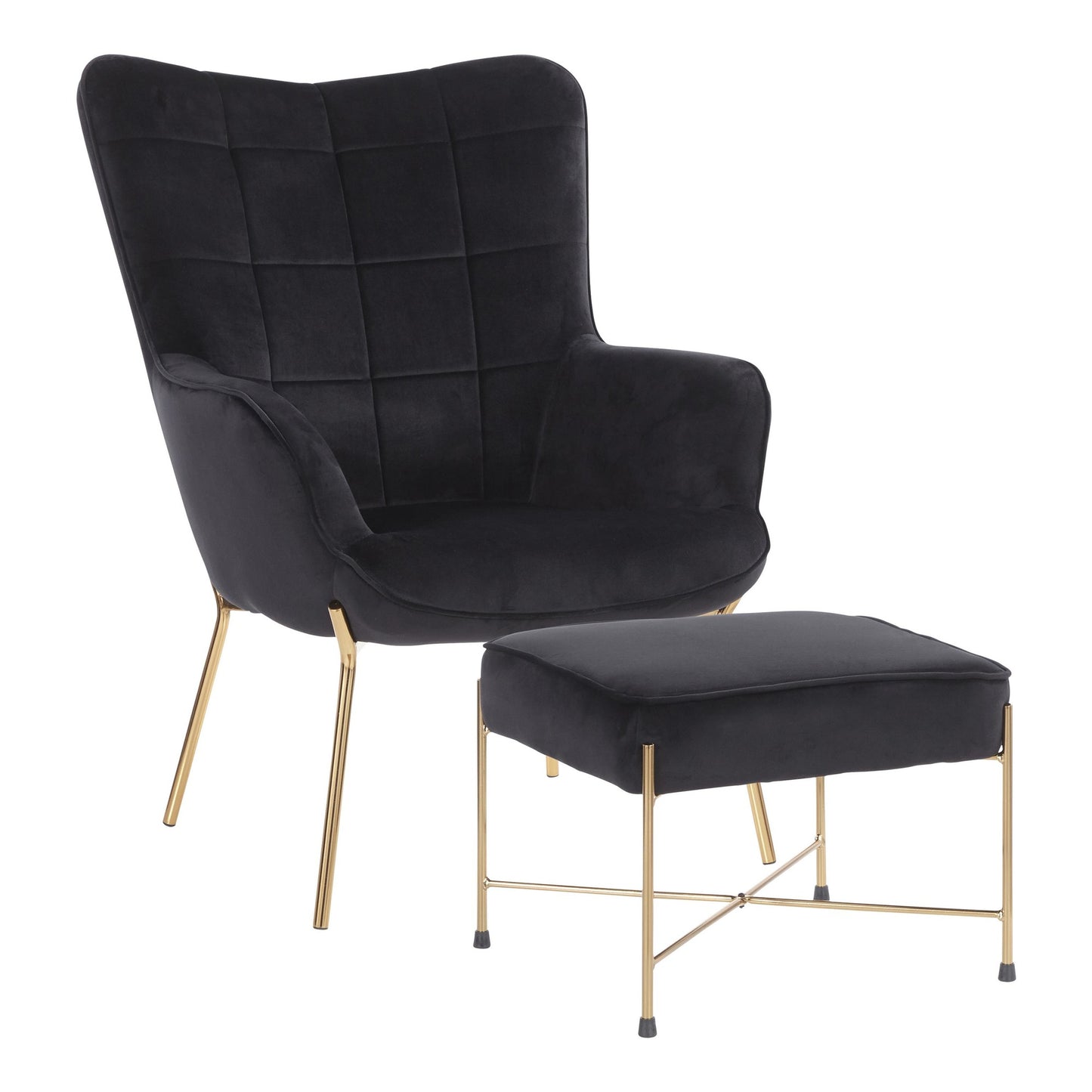 LumiSource Izzy Lounge Chair + Ottoman Set-33