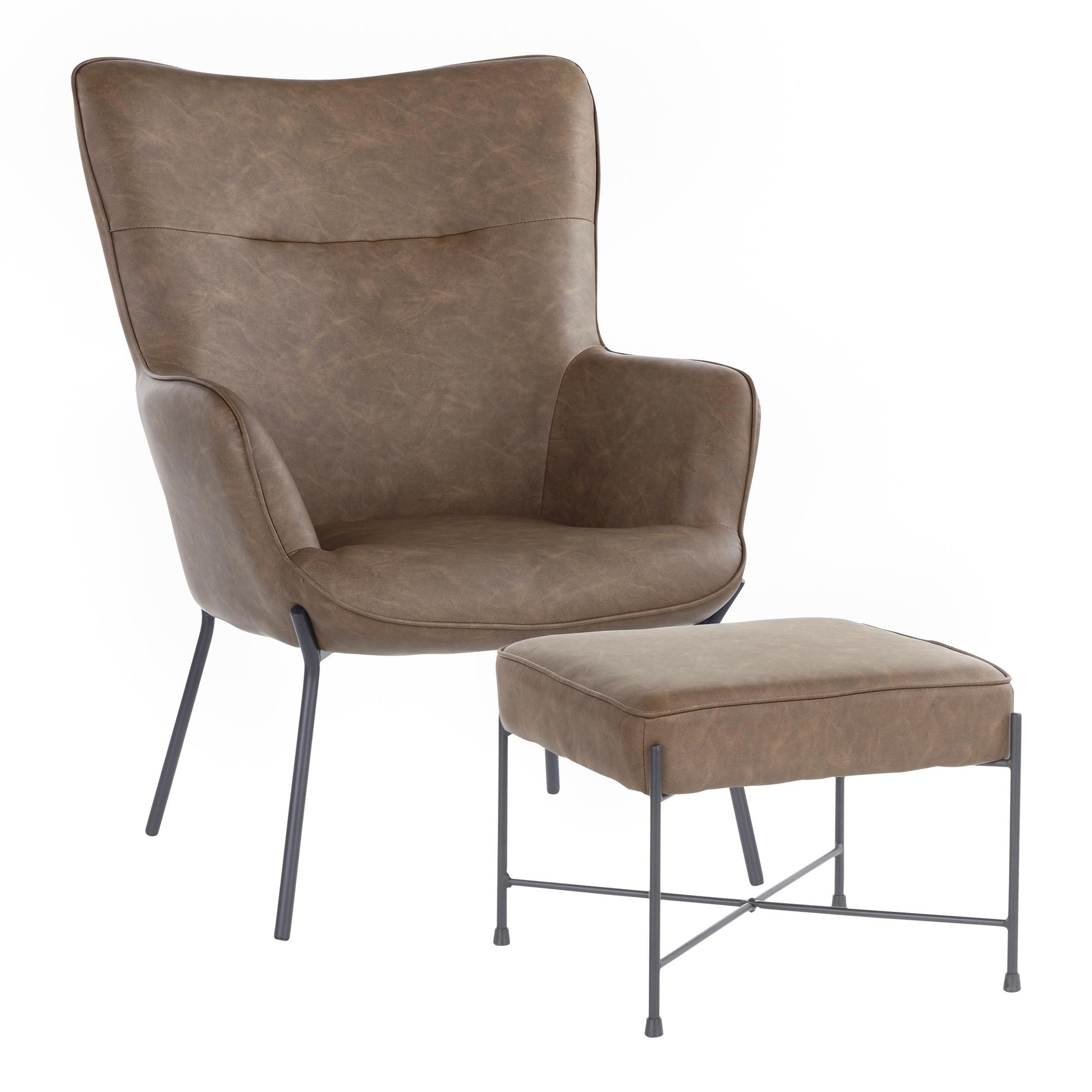 LumiSource Izzy Lounge Chair + Ottoman Set-30