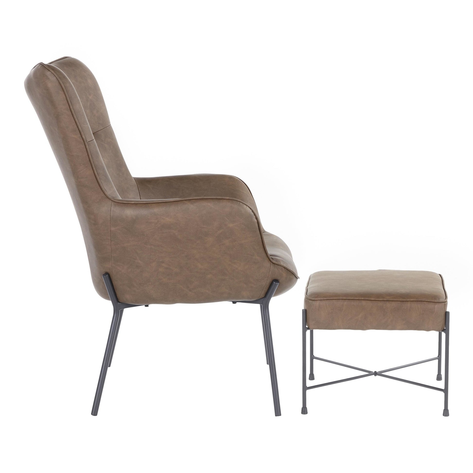 LumiSource Izzy Lounge Chair + Ottoman Set-23