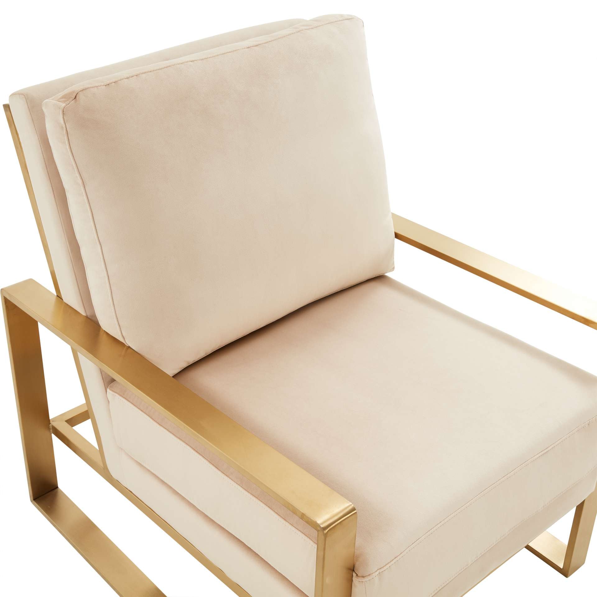 LeisureMod Jefferson Velvet Design Accent Armchair With Gold Frame | Armchairs | Modishstore - 4