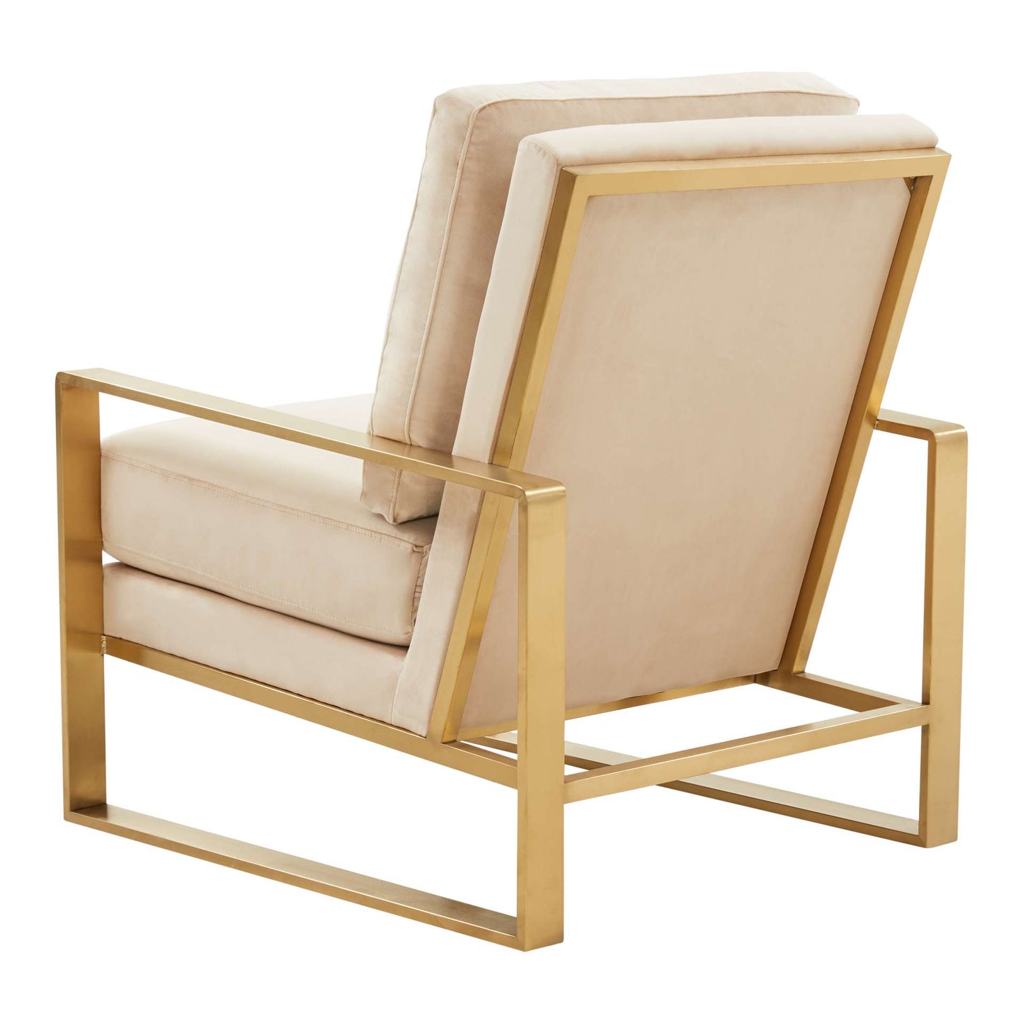 LeisureMod Jefferson Velvet Design Accent Armchair With Gold Frame | Armchairs | Modishstore - 5