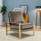 LeisureMod Jefferson Velvet Design Accent Armchair With Gold Frame | Armchairs | Modishstore - 9