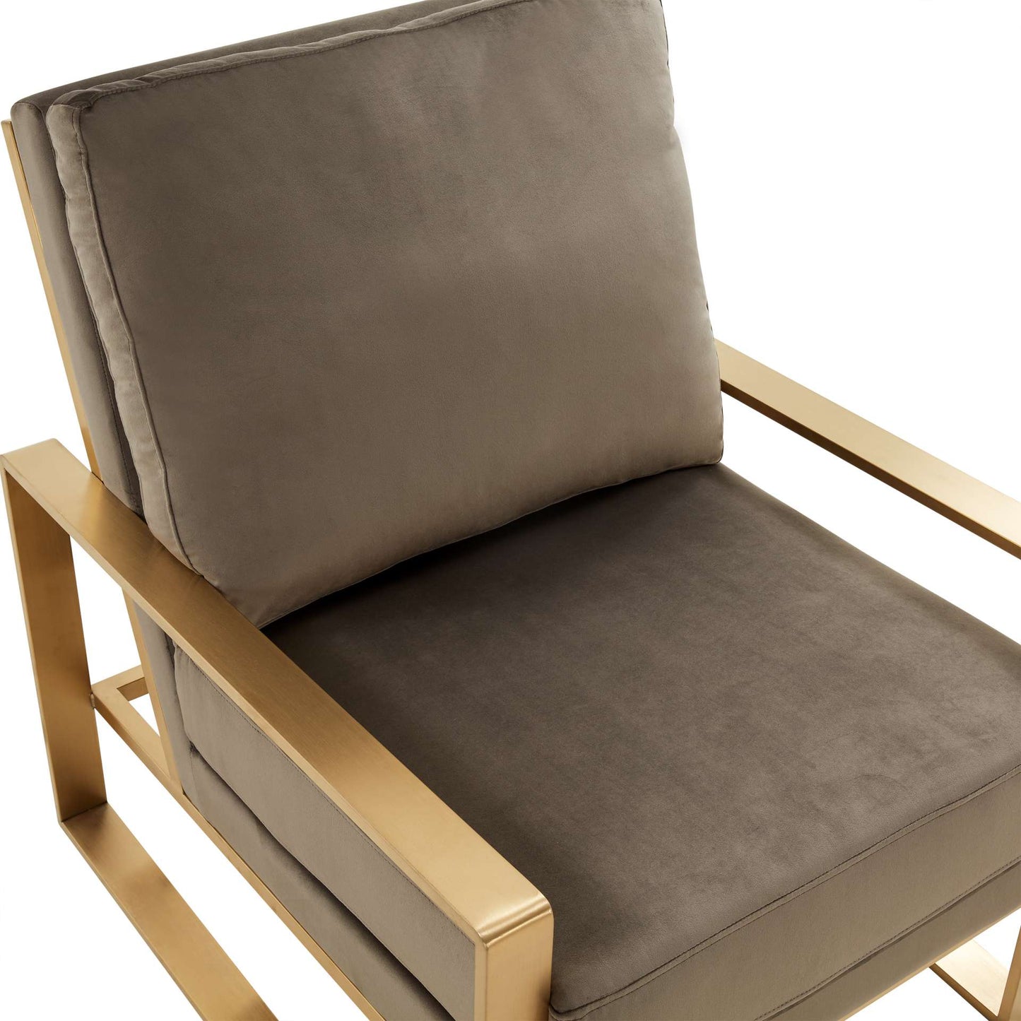 LeisureMod Jefferson Velvet Design Accent Armchair With Gold Frame | Armchairs | Modishstore - 11