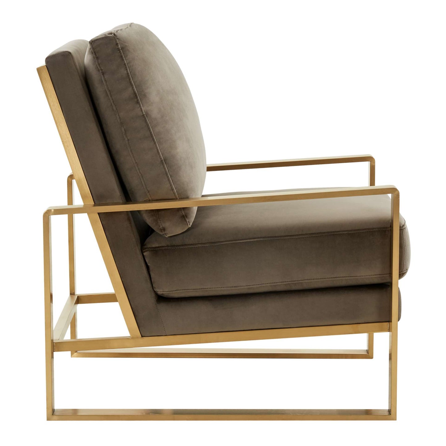 LeisureMod Jefferson Velvet Design Accent Armchair With Gold Frame | Armchairs | Modishstore - 13