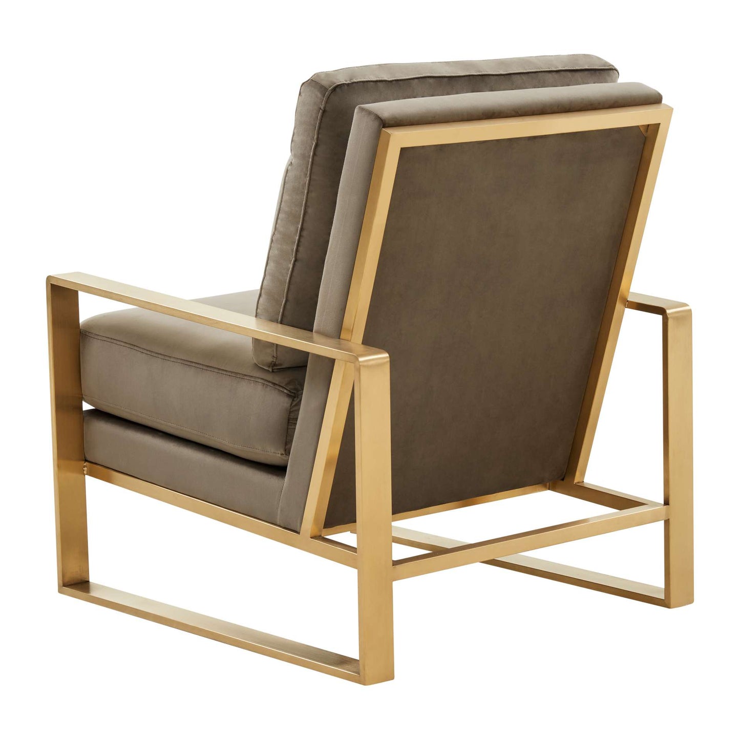 LeisureMod Jefferson Velvet Design Accent Armchair With Gold Frame | Armchairs | Modishstore - 12