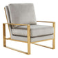 LeisureMod Jefferson Velvet Design Accent Armchair With Gold Frame | Armchairs | Modishstore - 21